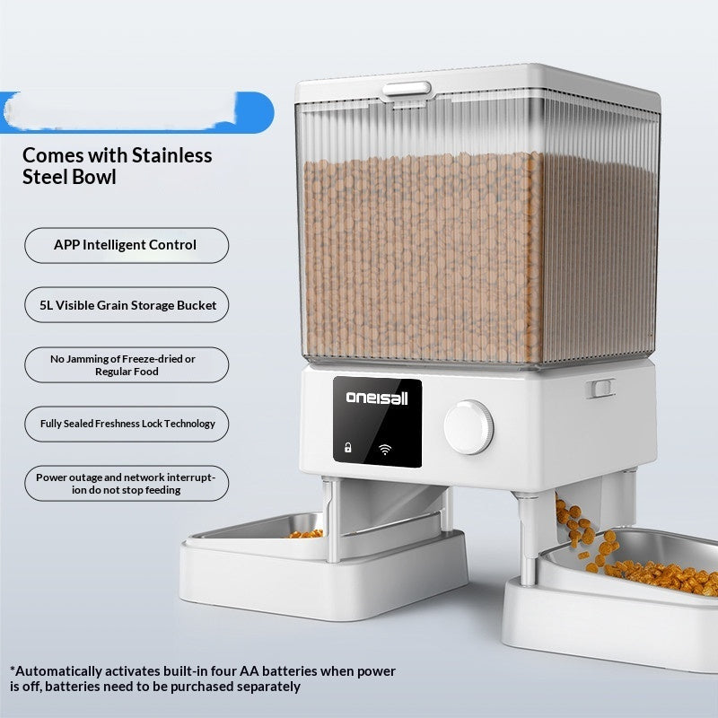 Automatic Cat Feeder With Dual Bowls Visual Timer-Controlled Portion-Adjustable Smart Pet Feeder For Cat Food - Fabs things