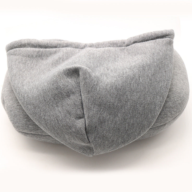 Travel Hooded U-Shaped Pillow Cushion Car Office Airplane Head Rest Neck Support U-Shaped - Fabs things