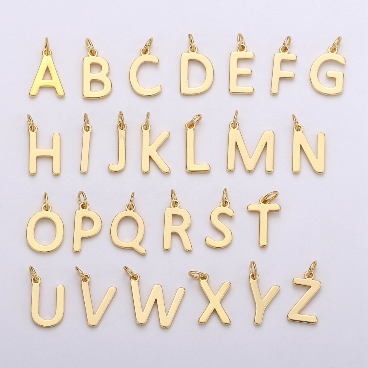 14k Gold Filled Personalized Initial Charm Initial Pendant, Letter Charm, Minimalist Alphabet Letter Charm, Monogram Charm Add On Charm A-113 to A-125