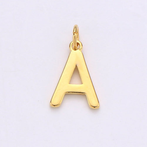 14k Gold Filled Personalized Initial Charm Initial Pendant, Letter Charm, Minimalist Alphabet Letter Charm, Monogram Charm Add On Charm A-113 to A-125