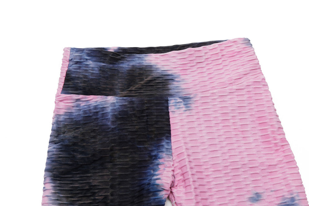 Yoga Jacquard Tie-Dye Yoga Clothes Bubble Yoga Pants - Fabs things
