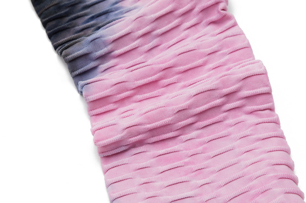 Yoga Jacquard Tie-Dye Yoga Clothes Bubble Yoga Pants - Fabs things