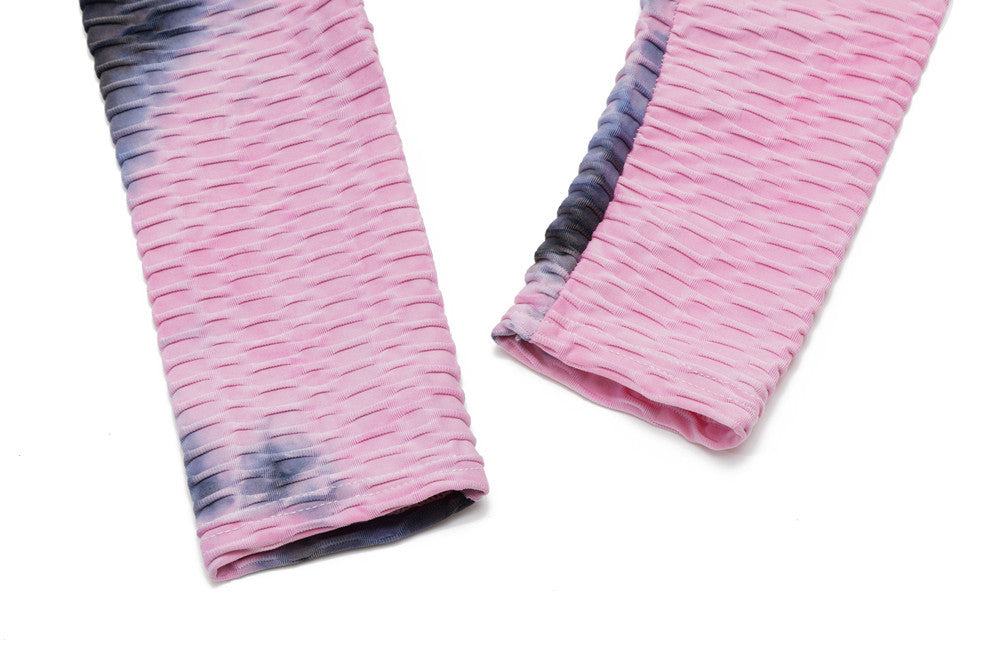 Yoga Jacquard Tie-Dye Yoga Clothes Bubble Yoga Pants - Fabs things