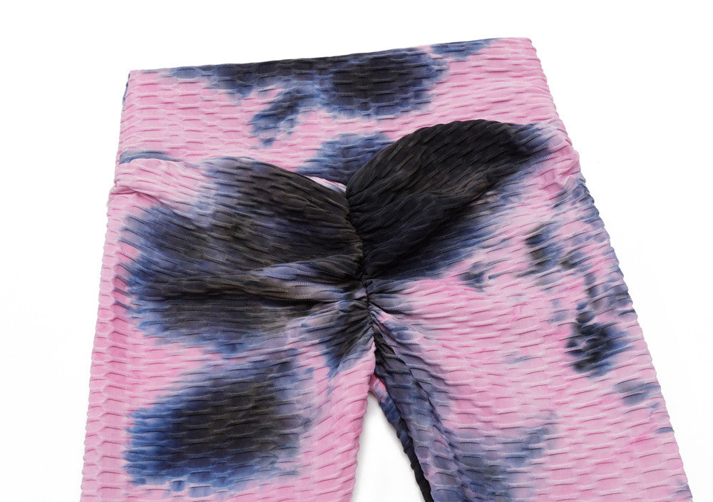 Yoga Jacquard Tie-Dye Yoga Clothes Bubble Yoga Pants - Fabs things