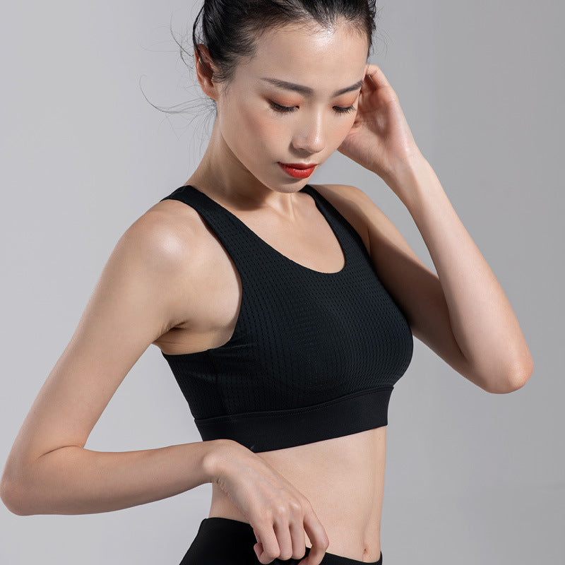 Running Shockproof Vest-style Gathering And Shaping All-in-one Yoga Fitness Bra - Fabs things