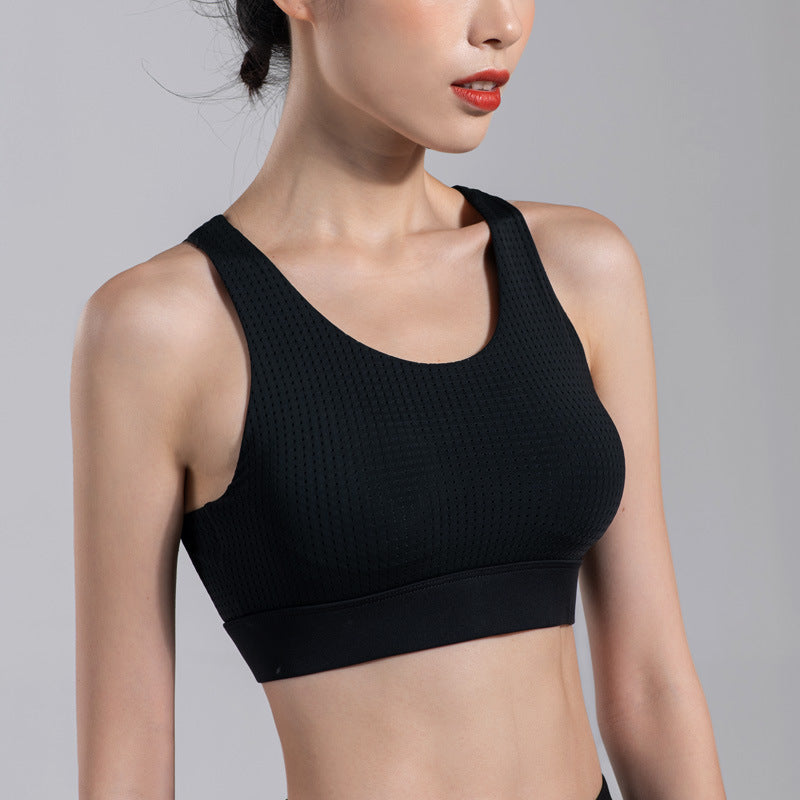 Running Shockproof Vest-style Gathering And Shaping All-in-one Yoga Fitness Bra - Fabs things