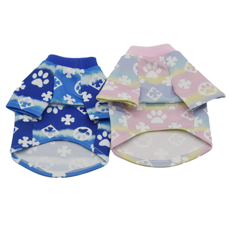Net Red Same Style Gradient Dog Clothes Teddy Clothes Pet Clothes Spring And Autumn Pet Clothes - Fabs things