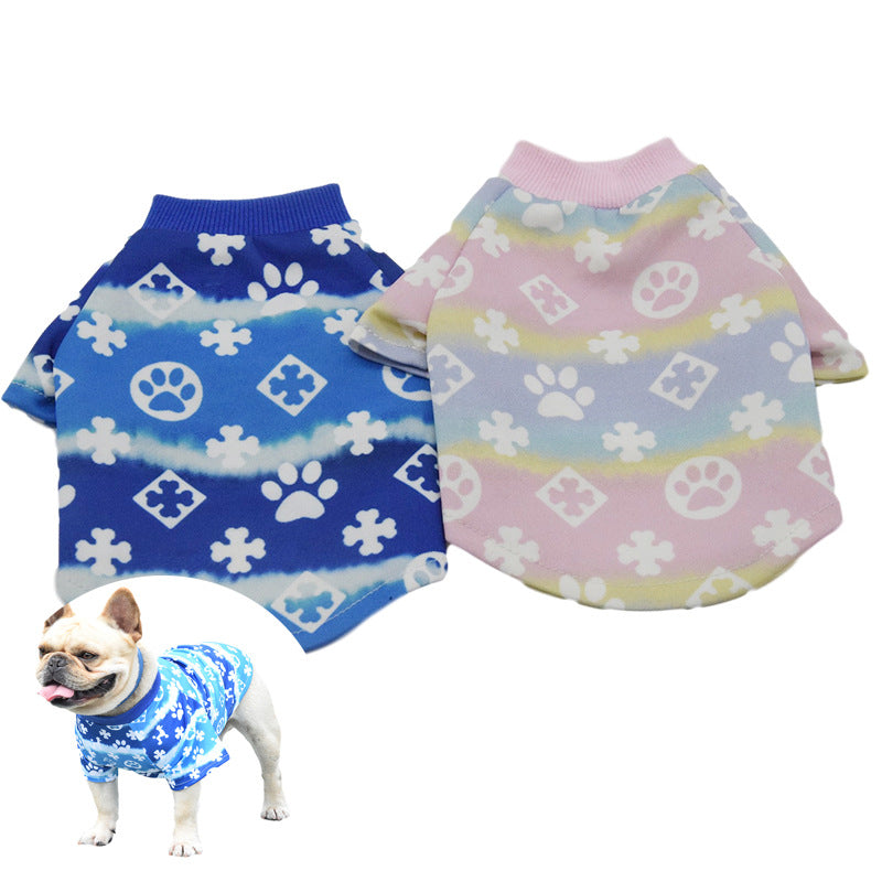 Net Red Same Style Gradient Dog Clothes Teddy Clothes Pet Clothes Spring And Autumn Pet Clothes - Fabs things