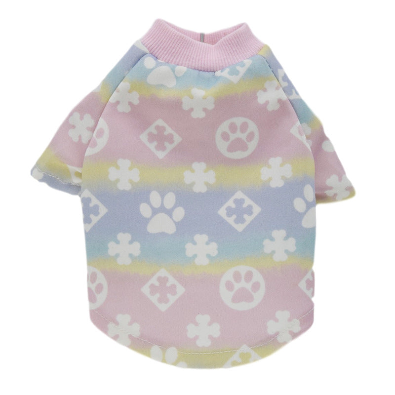 Net Red Same Style Gradient Dog Clothes Teddy Clothes Pet Clothes Spring And Autumn Pet Clothes - Fabs things
