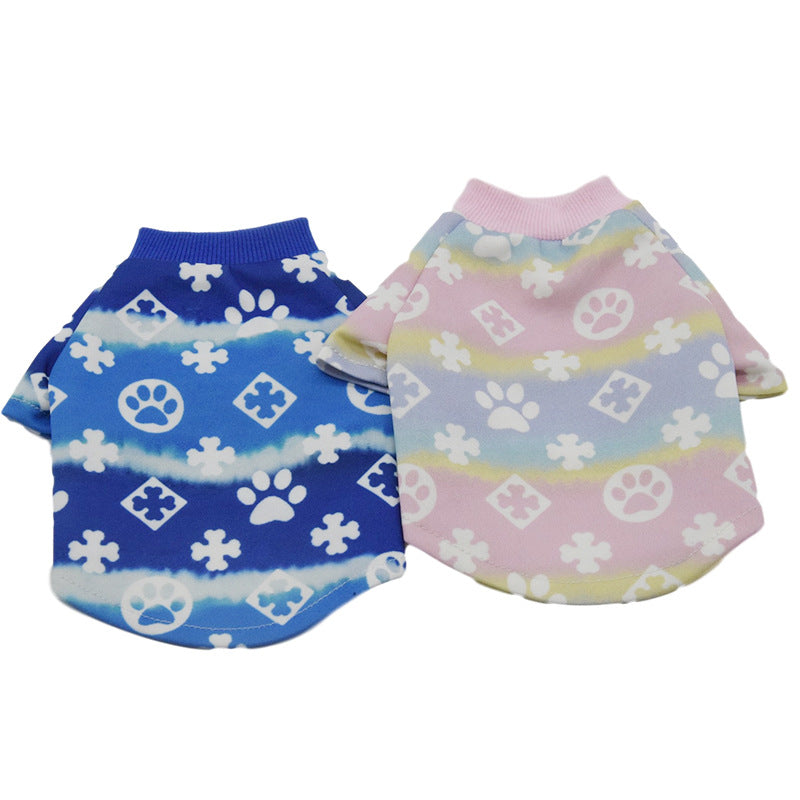 Net Red Same Style Gradient Dog Clothes Teddy Clothes Pet Clothes Spring And Autumn Pet Clothes - Fabs things