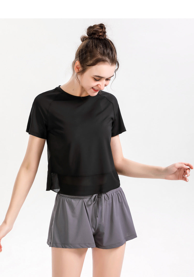 Yoga Exercise Fitness Running Top Women Short SLeeves - Fabs things