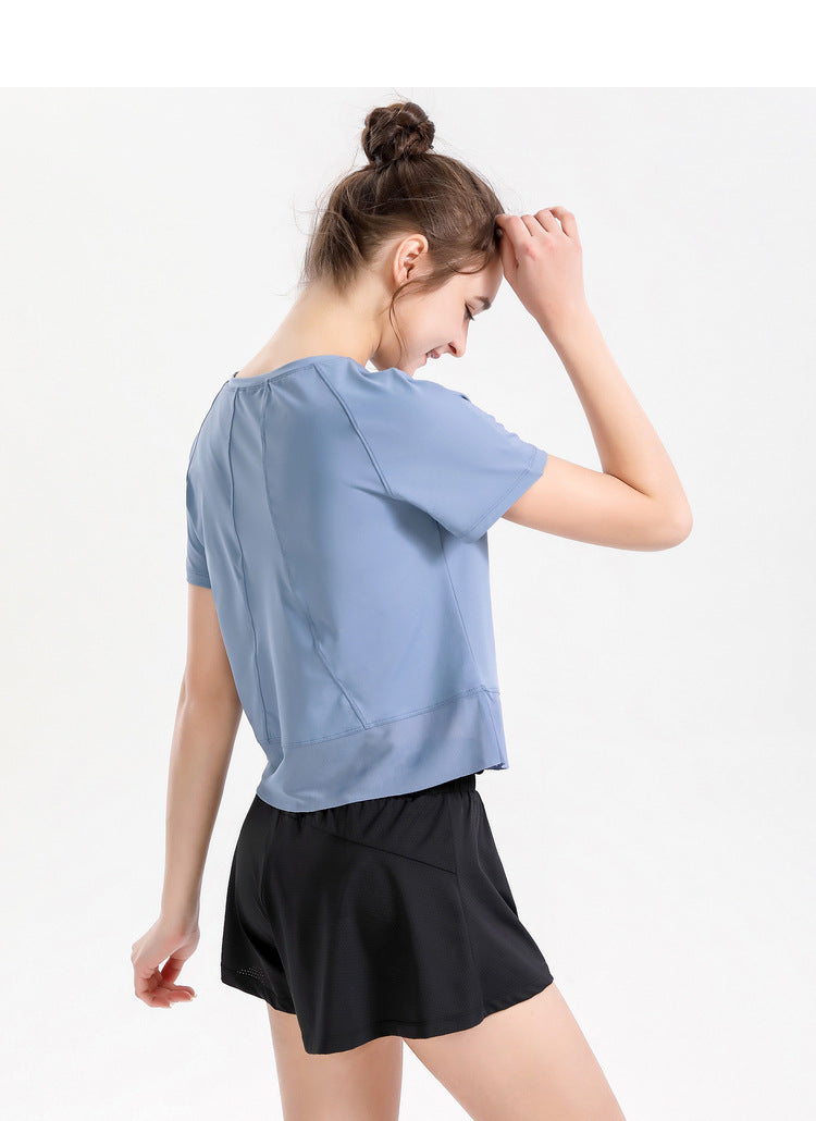 Yoga Exercise Fitness Running Top Women Short SLeeves - Fabs things