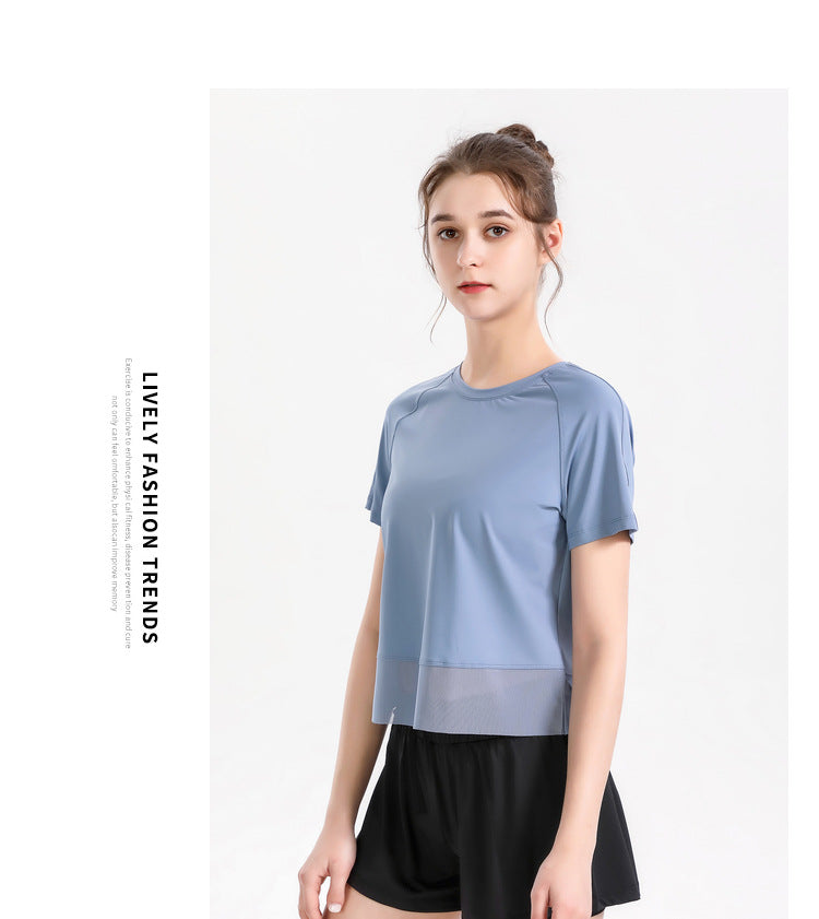 Yoga Exercise Fitness Running Top Women Short SLeeves - Fabs things