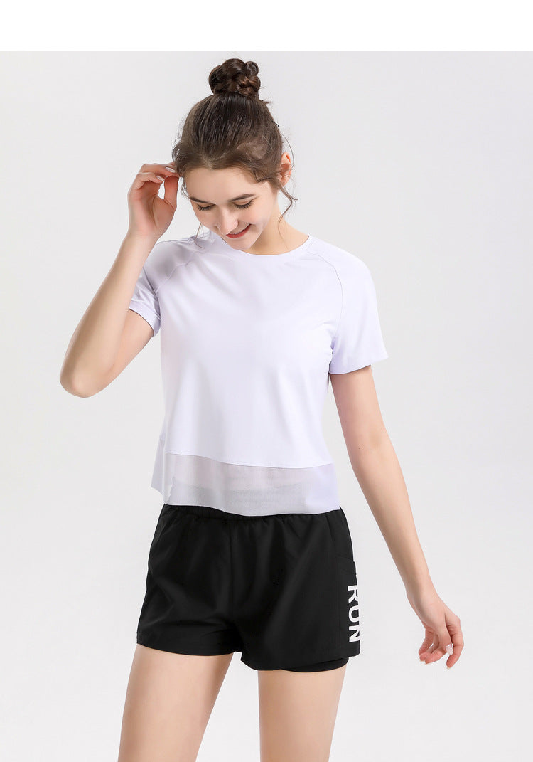 Yoga Exercise Fitness Running Top Women Short SLeeves - Fabs things