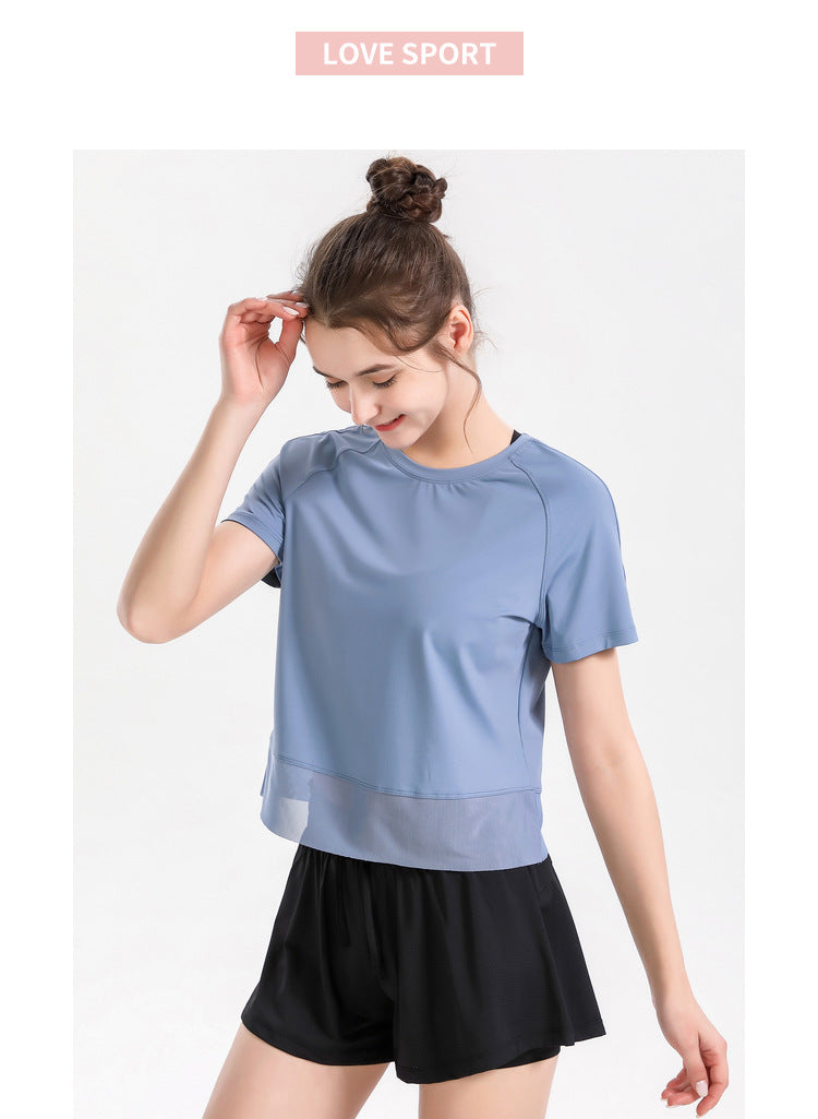 Yoga Exercise Fitness Running Top Women Short SLeeves - Fabs things