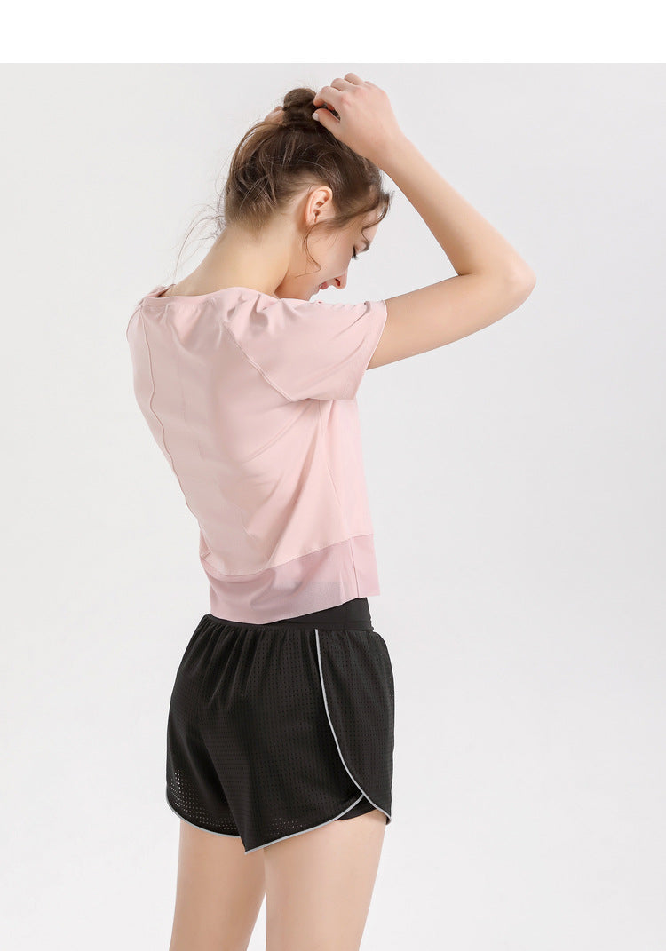 Yoga Exercise Fitness Running Top Women Short SLeeves - Fabs things