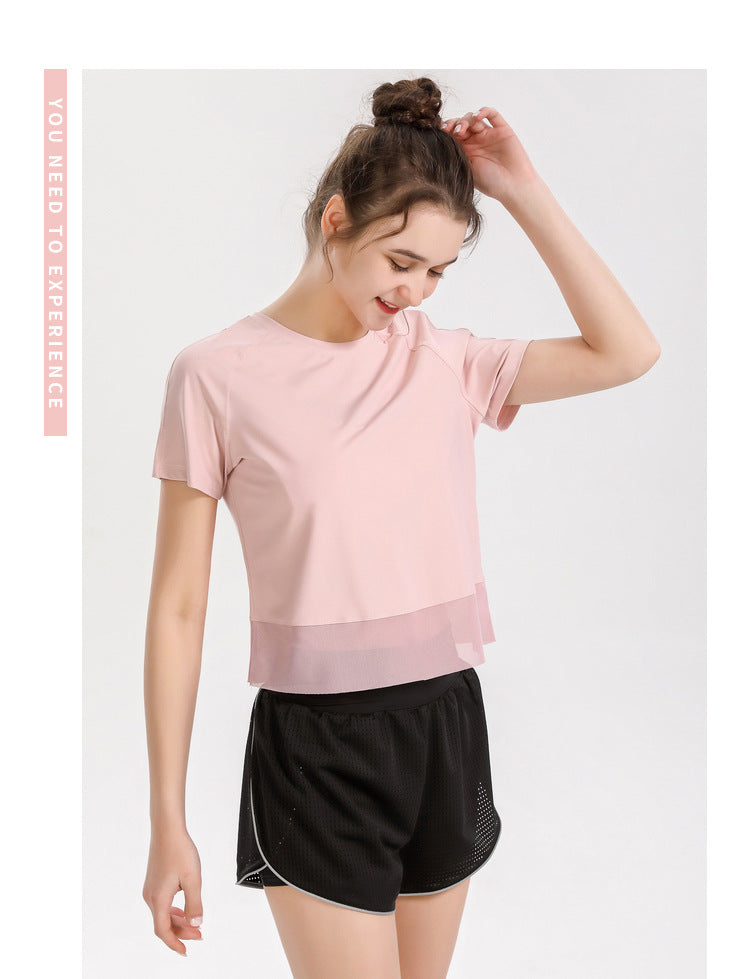 Yoga Exercise Fitness Running Top Women Short SLeeves - Fabs things