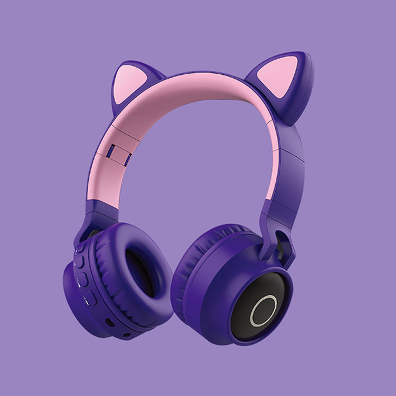 LED Light Cat Ear Headphones Wireless Bluetooth 5.0 Headset Portable Foldable Kids Headphone With Microphone Best Gift - Fabs things