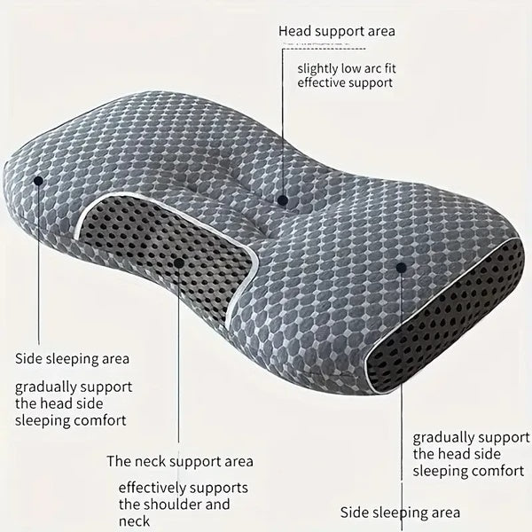 3D Knitted Cotton Massage Pillow – Soft, Breathable Neck Support Cushion - Fabs things