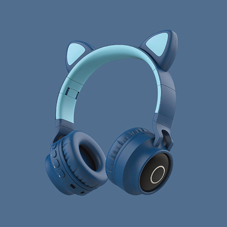 LED Light Cat Ear Headphones Wireless Bluetooth 5.0 Headset Portable Foldable Kids Headphone With Microphone Best Gift - Fabs things