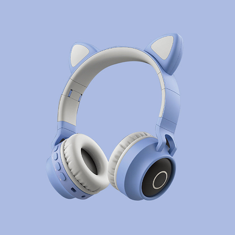 LED Light Cat Ear Headphones Wireless Bluetooth 5.0 Headset Portable Foldable Kids Headphone With Microphone Best Gift - Fabs things