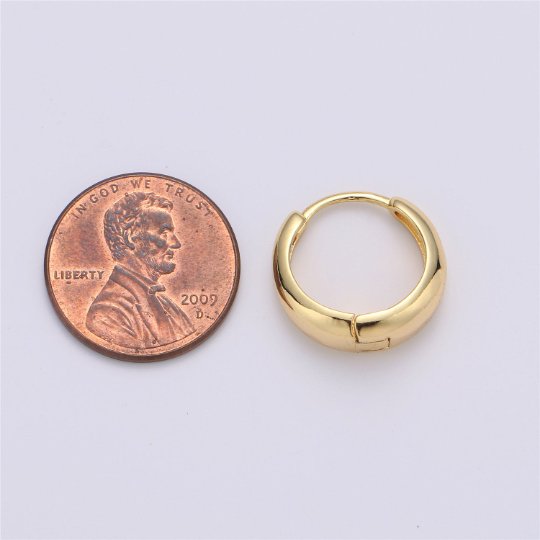 24K Gold Filled Huggie Hoops / Perfect for Every Day Wear / Minimalist Earring Jewelry / Perfect Gift For Her and For Girls P-033 P-036 P-038 P-249