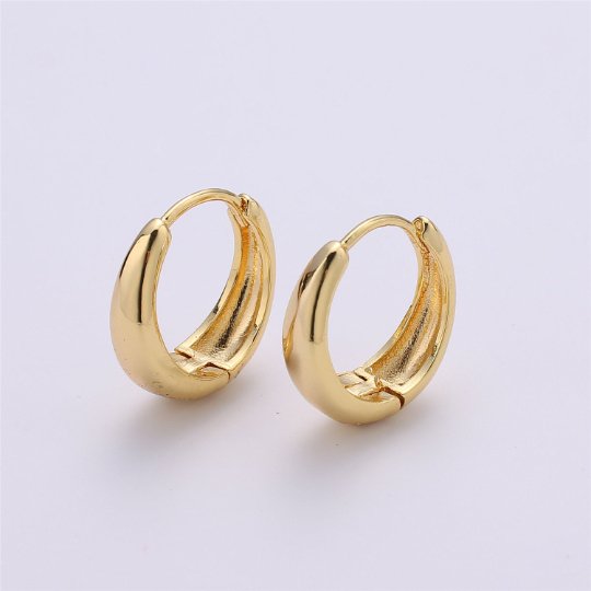 24K Gold Filled Huggie Hoops / Perfect for Every Day Wear / Minimalist Earring Jewelry / Perfect Gift For Her and For Girls P-033 P-036 P-038 P-249