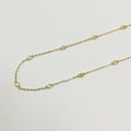 24K Gold Filled Micro Pave CZ Charm Chain Sold by Yard, Round CZ Chain, Chain for Jewelry Making Necklace Bracelet | ROLL-395