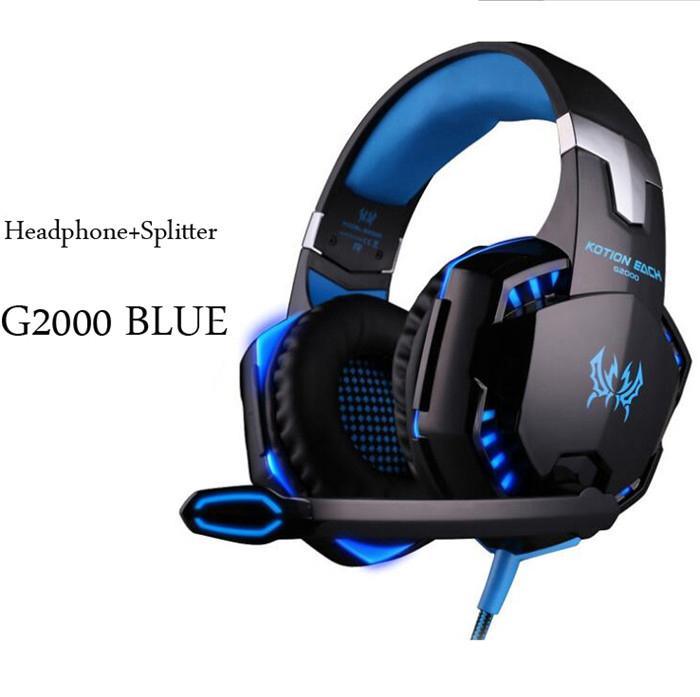 NEW STEVVEX Modern G2000 G9000 Gaming Headsets Big Headphones with Light Mic Stereo Earphones Deep Bass for PC Computer, Laptop and Gaming - Fabs things