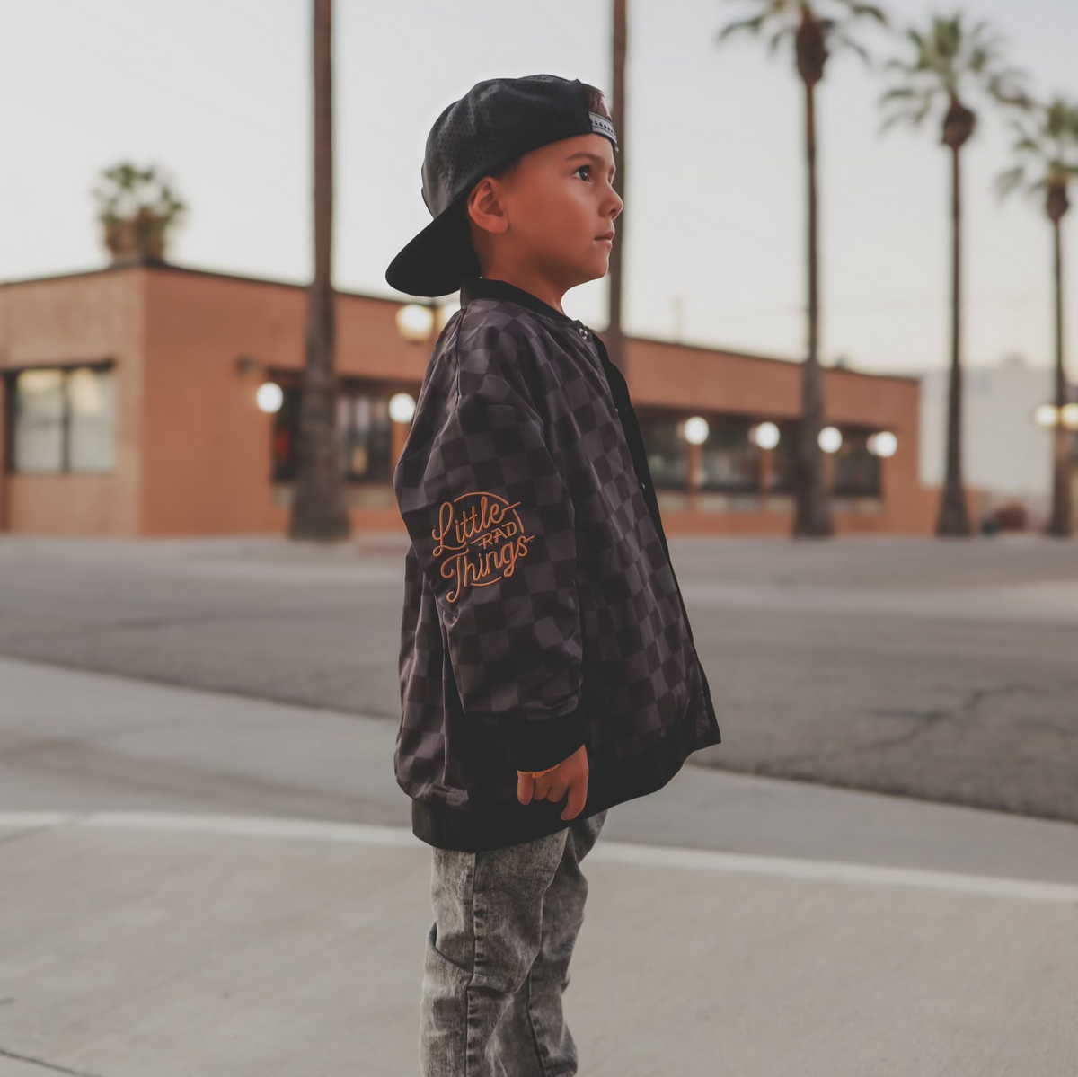 KIDS WATERPROOF LETTERMAN JACKET - CHECKERS - Fabs things