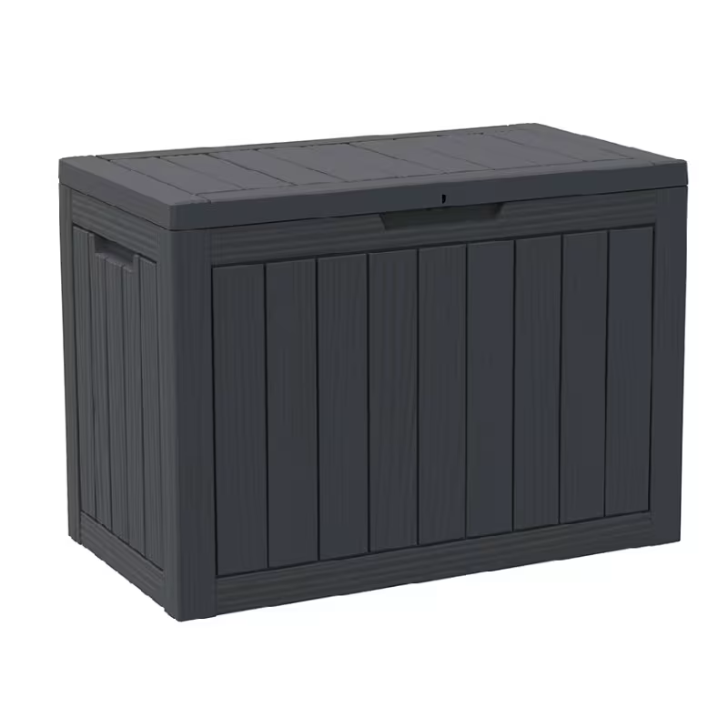 75 Gallon Heavy-Duty Outdoor Deck Box – Waterproof Patio Storage Box with Hinged Lid, Lockable & Easy Assembly - Fabs things