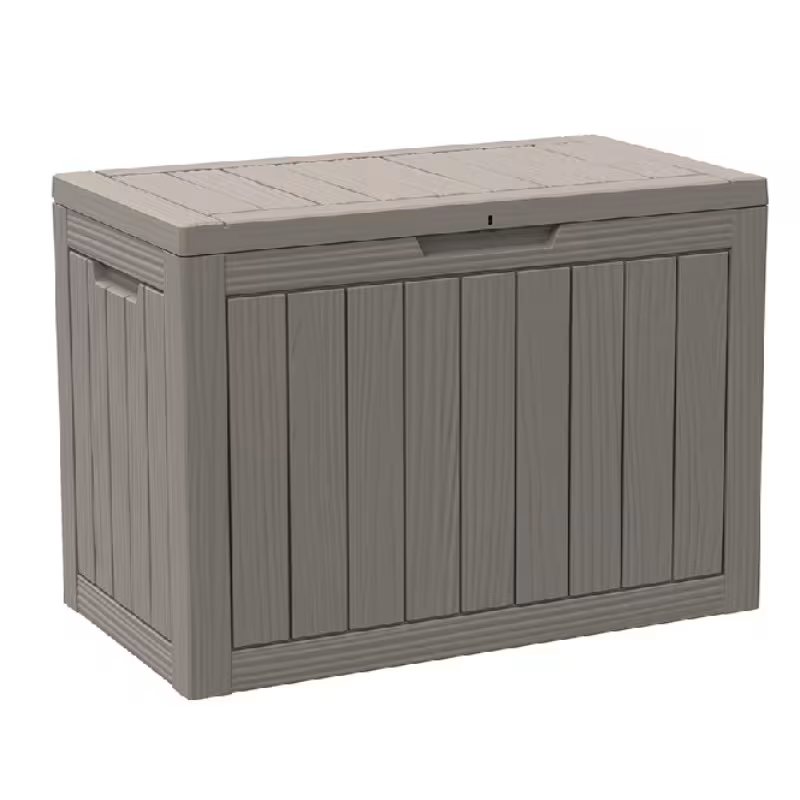 75 Gallon Heavy-Duty Outdoor Deck Box – Waterproof Patio Storage Box with Hinged Lid, Lockable & Easy Assembly - Fabs things