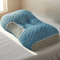 3D Knitted Cotton Massage Pillow – Soft, Breathable Neck Support Cushion