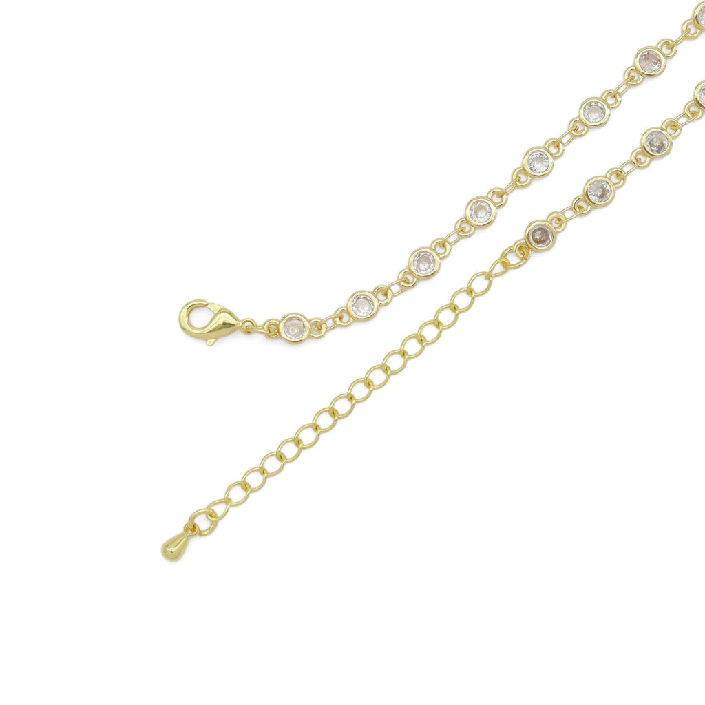 High Quality CZ LInk Chain Hand Jewlery,Sku#EF554