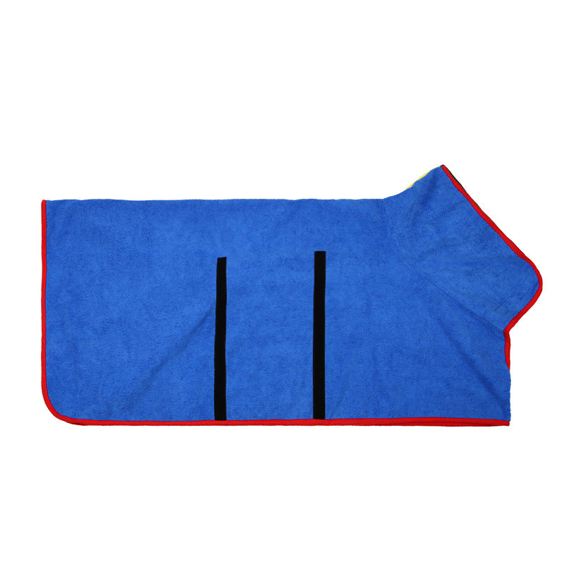Pet Puppy Clothes Bathing Robe Neck Pet Clothes Tucked Waist Dog Shirts - Fabs things