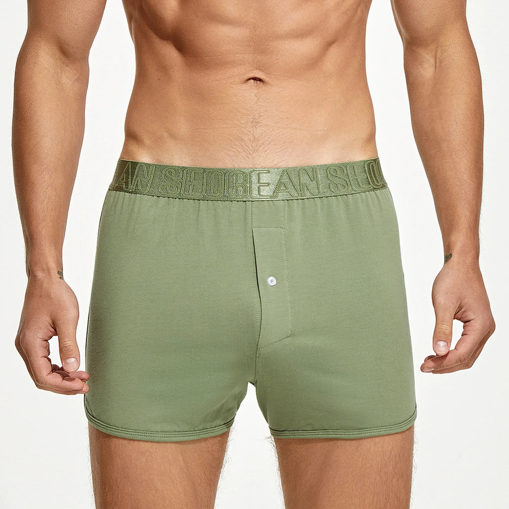 Men’s Cotton Boxer Shorts – Combed Cotton Lounge Underwear - Fabs things