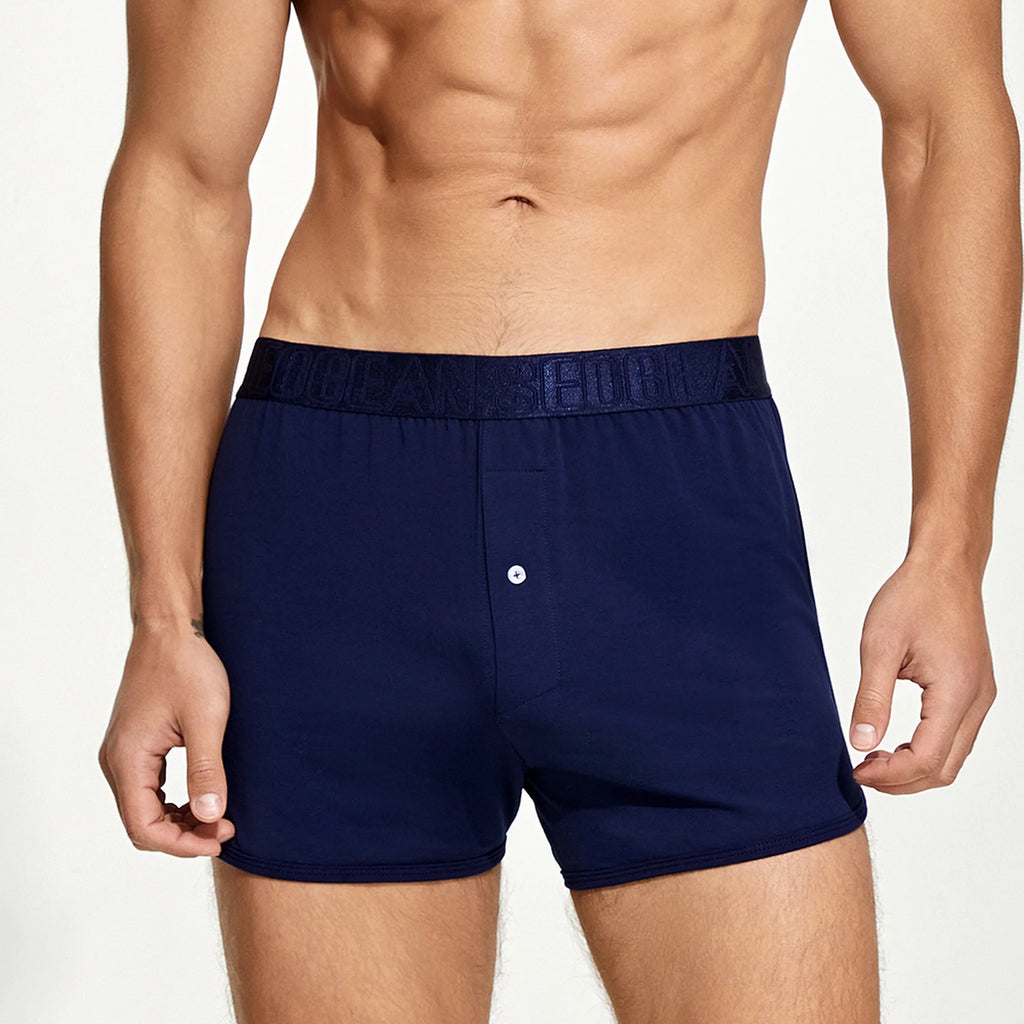 Men’s Cotton Boxer Shorts – Combed Cotton Lounge Underwear - Fabs things