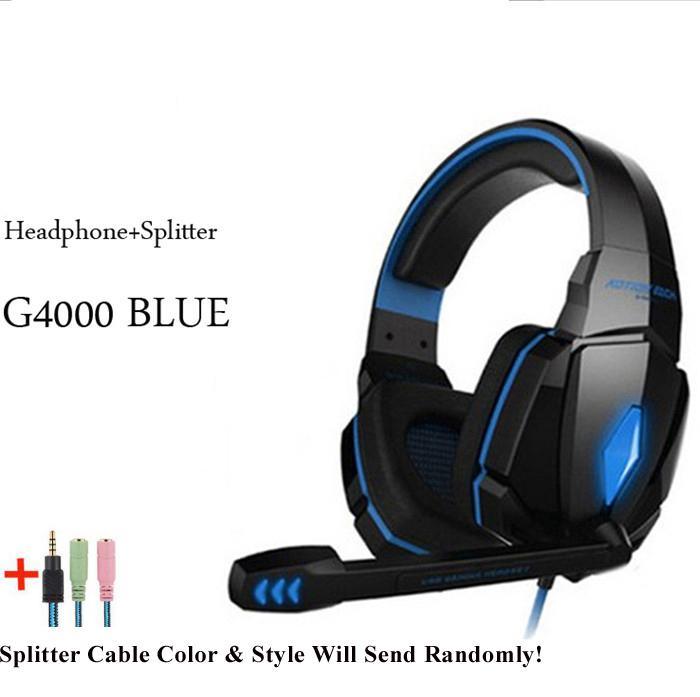 NEW STEVVEX Modern G2000 G9000 Gaming Headsets Big Headphones with Light Mic Stereo Earphones Deep Bass for PC Computer, Laptop and Gaming - Fabs things