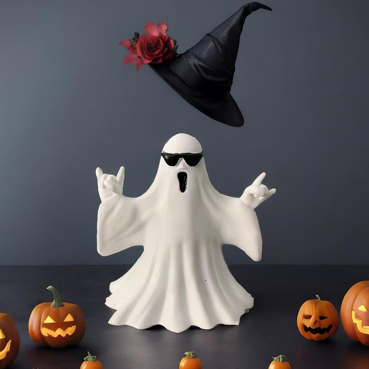 Halloween Ghost Figurine - Spooky Resin Ghost Statue, Cute Ghost Decor for Halloween Decorations, Porch and Indoor Spooky Home Decor (Ghost (1 Figurine)) - Fabs things