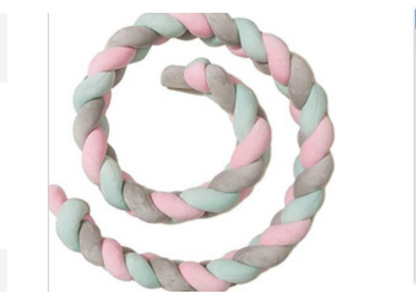 100cmBaby Bumper Bed Braid Knot Pillow Cushion Bumper for Infant Kids Crib Protector Cot Bumper Room Decor Anti-collision Bumper - Fabs things