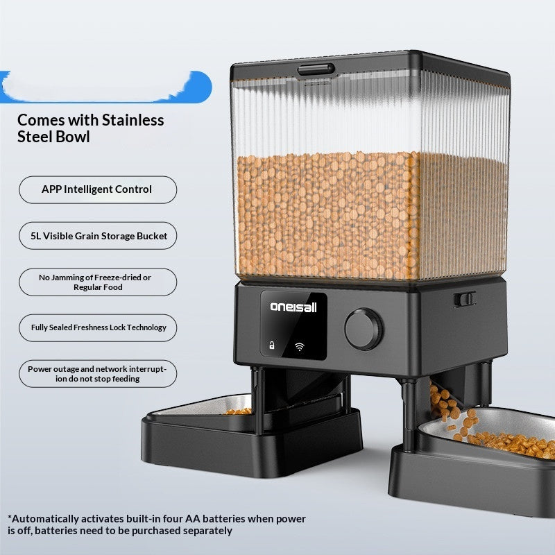 Automatic Cat Feeder With Dual Bowls Visual Timer-Controlled Portion-Adjustable Smart Pet Feeder For Cat Food - Fabs things