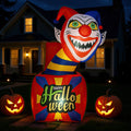 6 Ft Halloween Inflatable Clown with LED Lights for Indoor Outdoor Porch