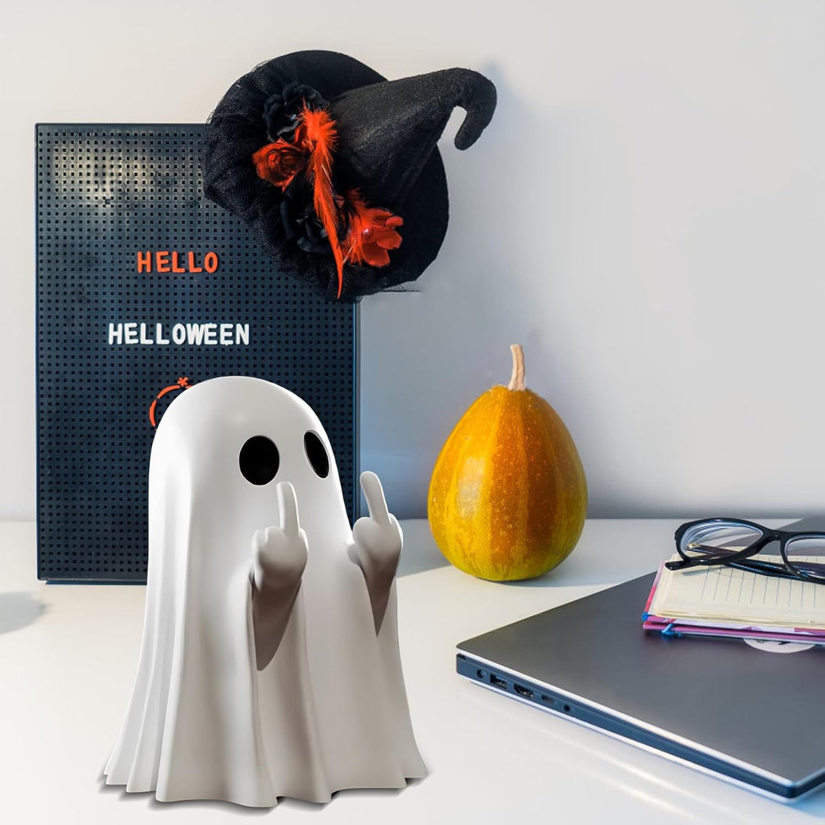 Halloween Ghost Figurine - Spooky Resin Ghost Statue, Cute Ghost Decor for Halloween Decorations, Porch and Indoor Spooky Home Decor (Ghost (1 Figurine)) - Fabs things
