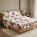 DaDa Bedding Pink Romantic Roses Floral Sheet Set