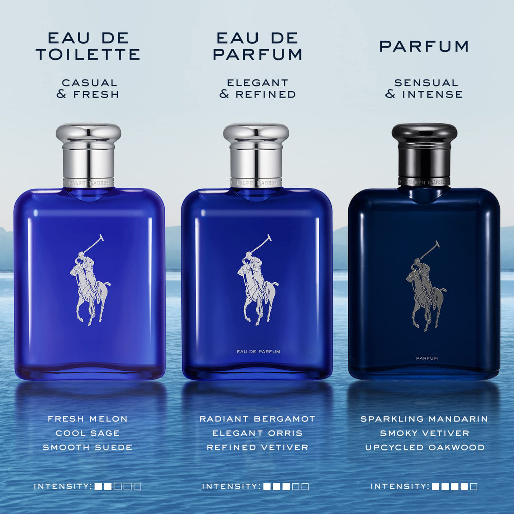 RALPH LAUREN FRAGRANCES - Polo Blue - Eau de Toilette - Men's Cologne - Aquatic & Fresh - With Citrus, Sage, and Suede - Medium Intensity - Fabs things