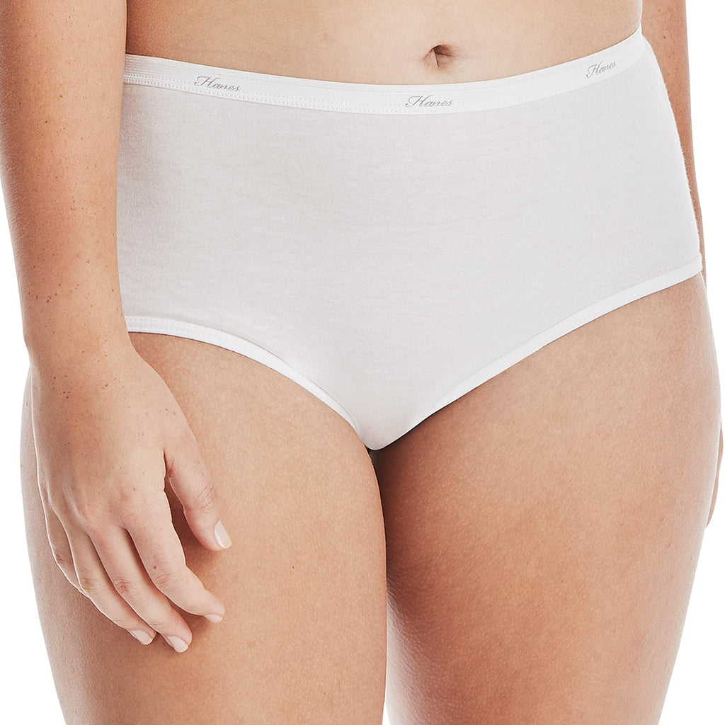 Hanes Women's Underwear Pack, 10-Pack, Full-Coverage Cotton Blend Panties, Moisture-Wicking Underwear for Women
