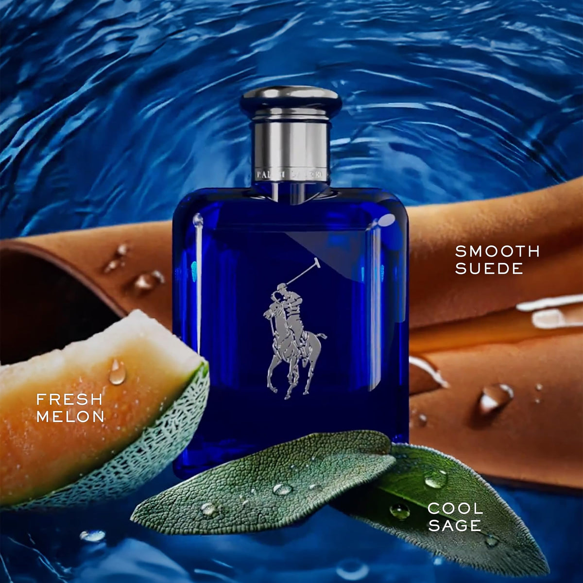RALPH LAUREN FRAGRANCES - Polo Blue - Eau de Toilette - Men's Cologne - Aquatic & Fresh - With Citrus, Sage, and Suede - Medium Intensity - Fabs things