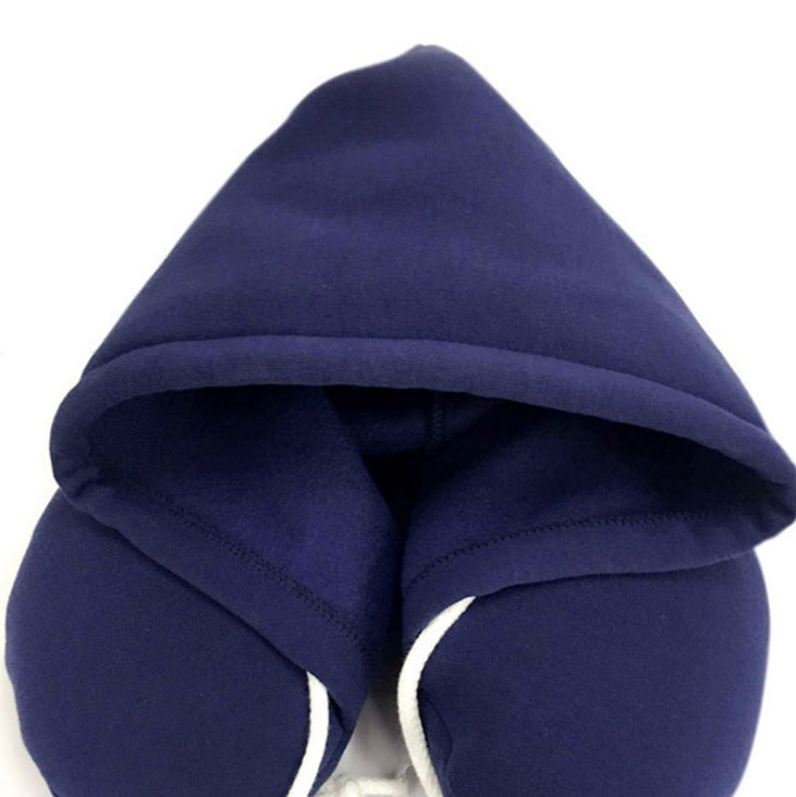 Travel Hooded U-Shaped Pillow Cushion Car Office Airplane Head Rest Neck Support U-Shaped - Fabs things