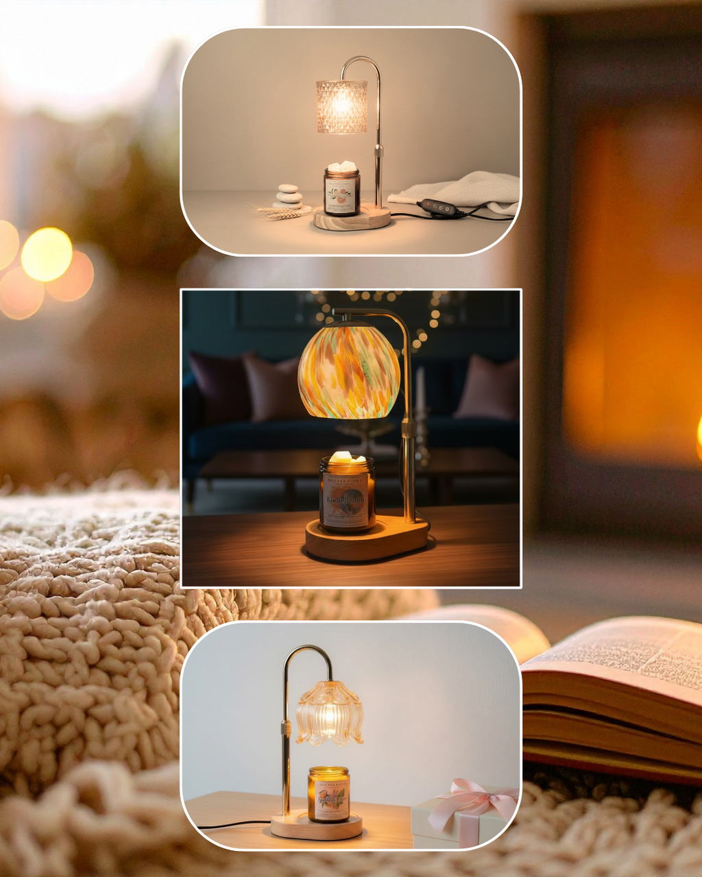 Lamp Warmer for Candles and Simmer Pots | With Timer, Adjustable & Dimmable (3 Styles)