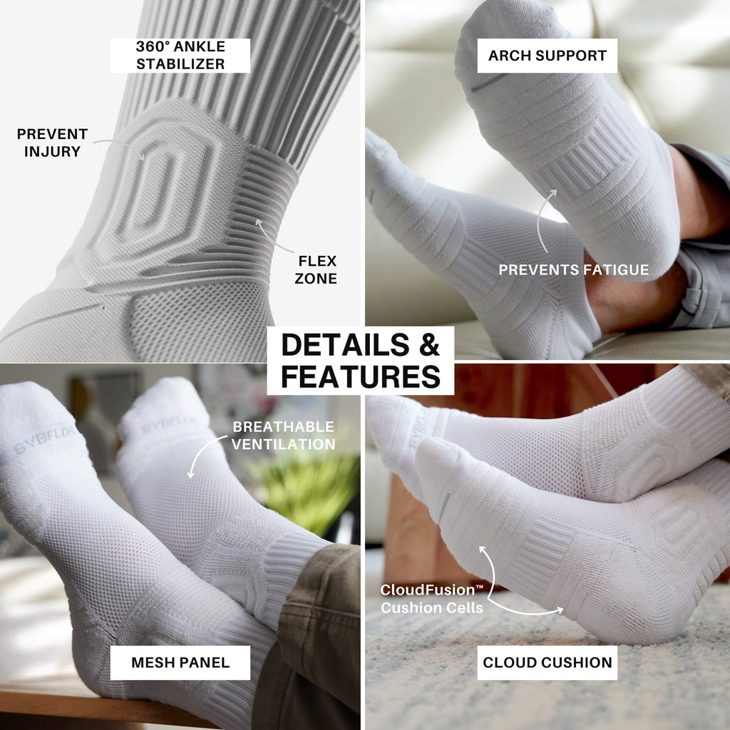 CloudFusion™ Athletic Cushioned Crew Socks